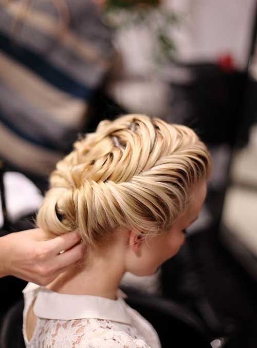 fashion girl braid blonde hairstyle